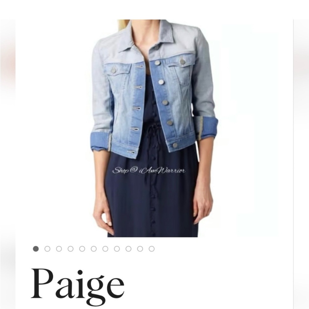 PAIGE Light and Dark Blue Jean Jacket